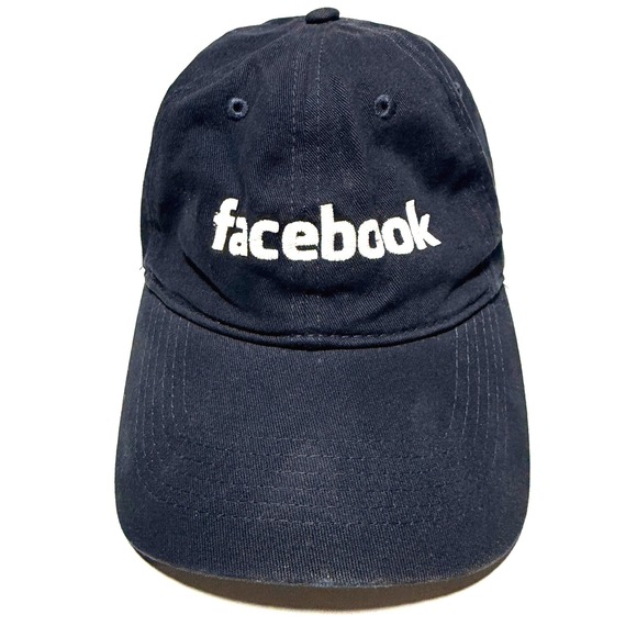 Pacific Headwear Facebook Logo Navy Blue Embroidered Dad‎ Hat Adjustable Meta
